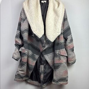 Tokyo Darling Gray and Cream Teddy Jacket